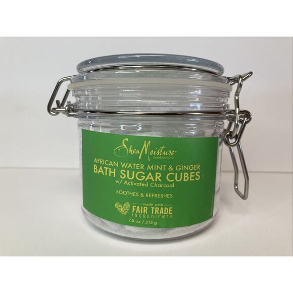 Bath Sugar Cubes Shea Moisture African Water Mint Ginger Soothes 7.5oz - Picture 4 of 4